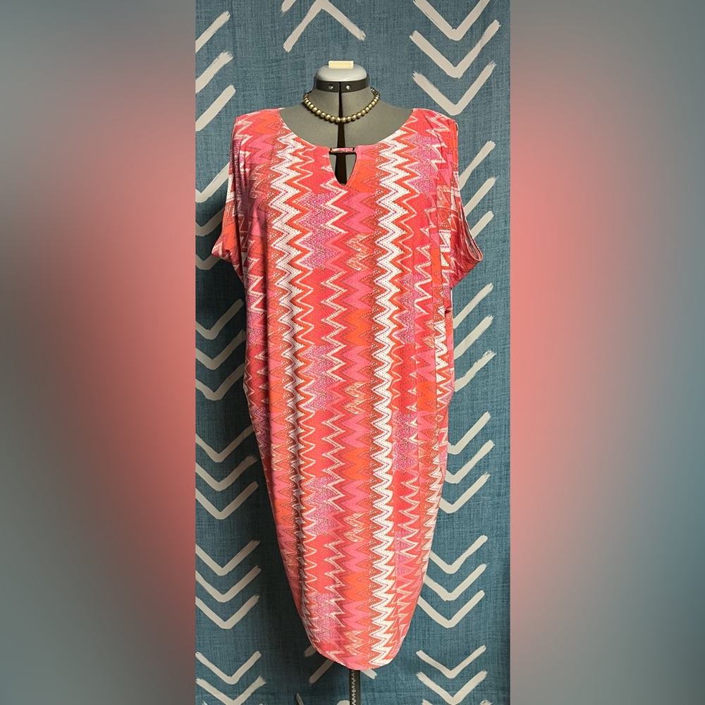 Tiana B. Sleeveless Patterned Dress